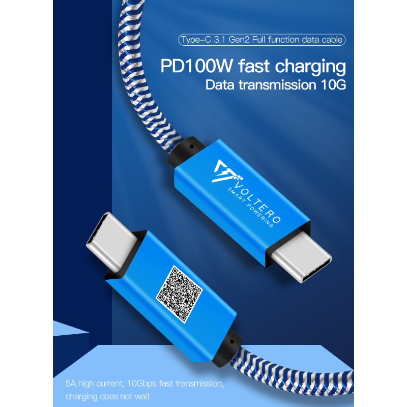 Full-Featured USB-C 100W PD Fast Charging Cable with 4K@60Hz and 5Gbps (USB  3.0) (2M)