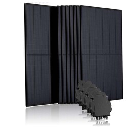 8 pannelli solari canadesi da 400 W completamente neri + 8 Enphase IQ8 + installazione