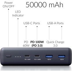 Voltero S50 50000mAh PD Powerbank / C65 65W GaN PD-opladerbundel